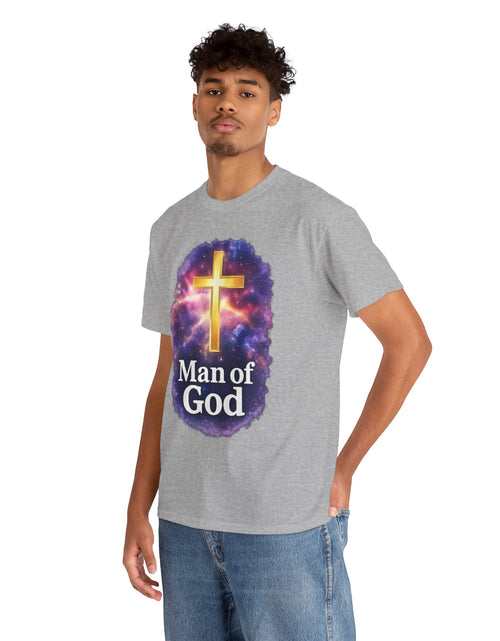 Load image into Gallery viewer, Man of God T-Shirt — Christian Cross  Men &amp; Boys Graphic Tee
