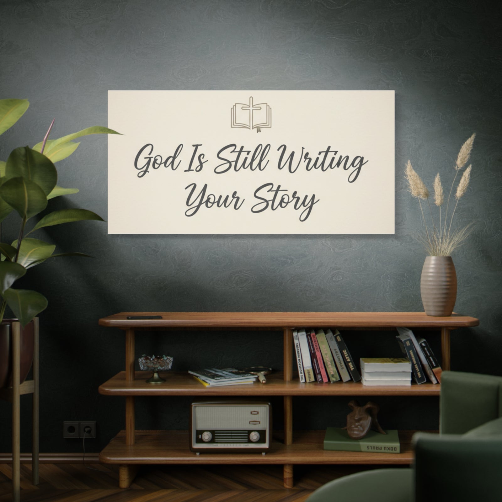 God Is Still Writing Your Story Canvas Wall Art Home Decor - Inspirational Church Art