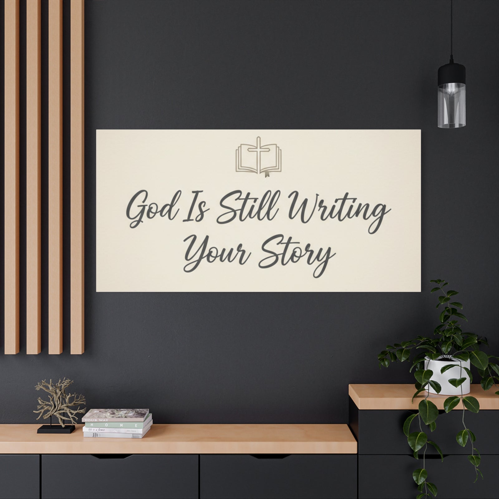 God Is Still Writing Your Story Canvas Wall Art Home Decor - Inspirational Church Art