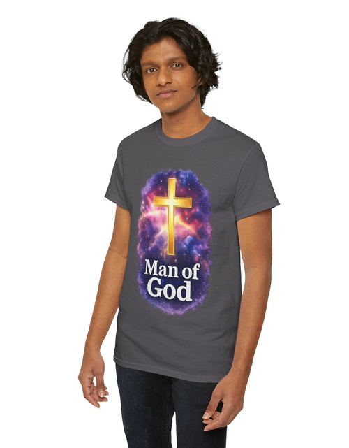 Load image into Gallery viewer, Man of God T-Shirt — Christian Cross  Men &amp; Boys Graphic Tee

