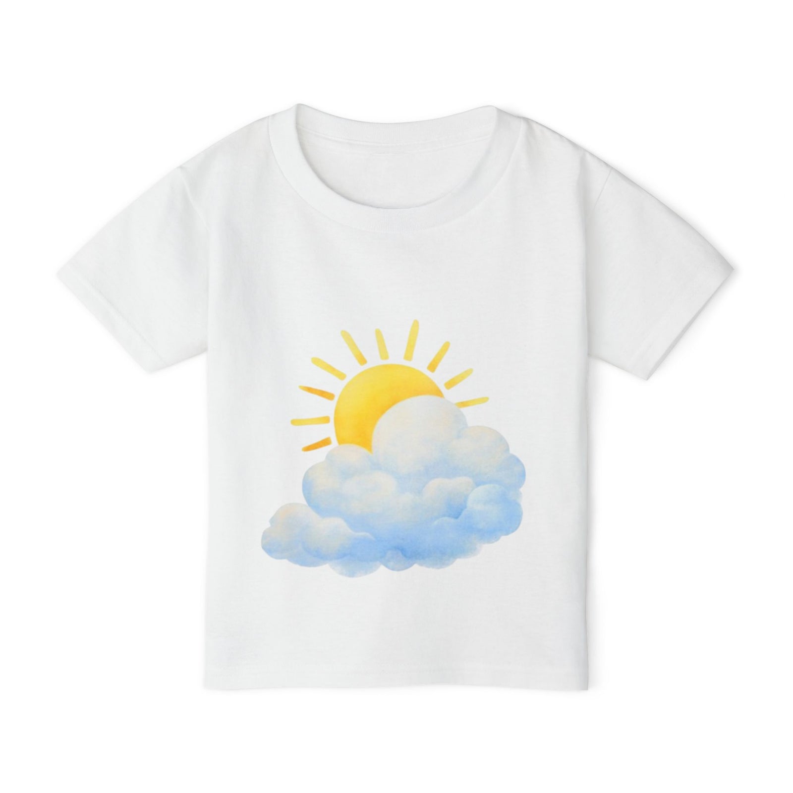 Sunny Cloud Toddler T‑Shirt — Cute Sun & Cloud Graphic Tee for Kids
