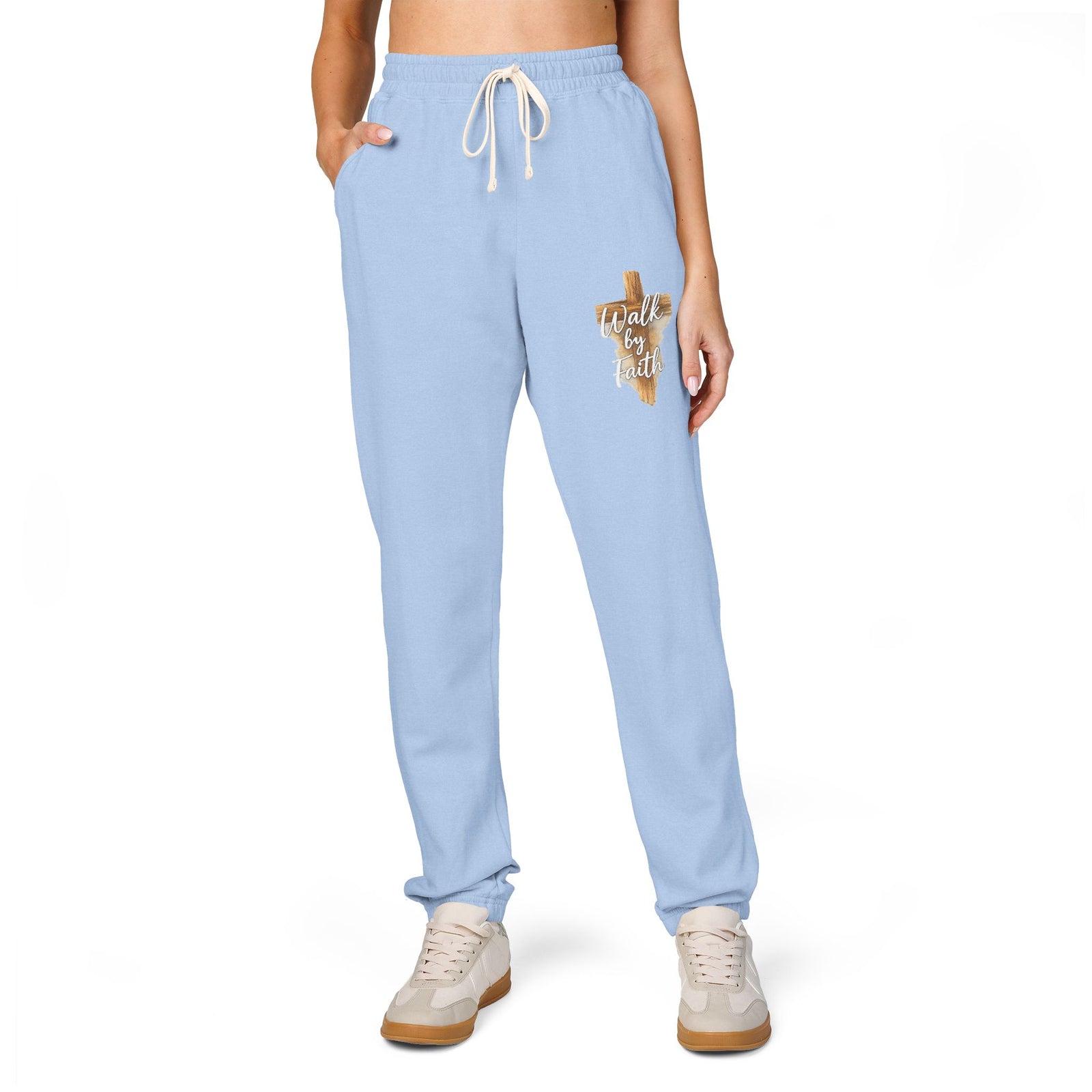 Men’s and women's Faith Over Fear Sweatpants – Graphic Fleece Joggers, Christian Lounge Pants, Spring Comfort Wear