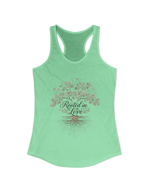 Load image into Gallery viewer, Rooted in Christ Women's Christian Tank Top – Faith Tree Shirt – Inspirational Christian Summer Apparel
