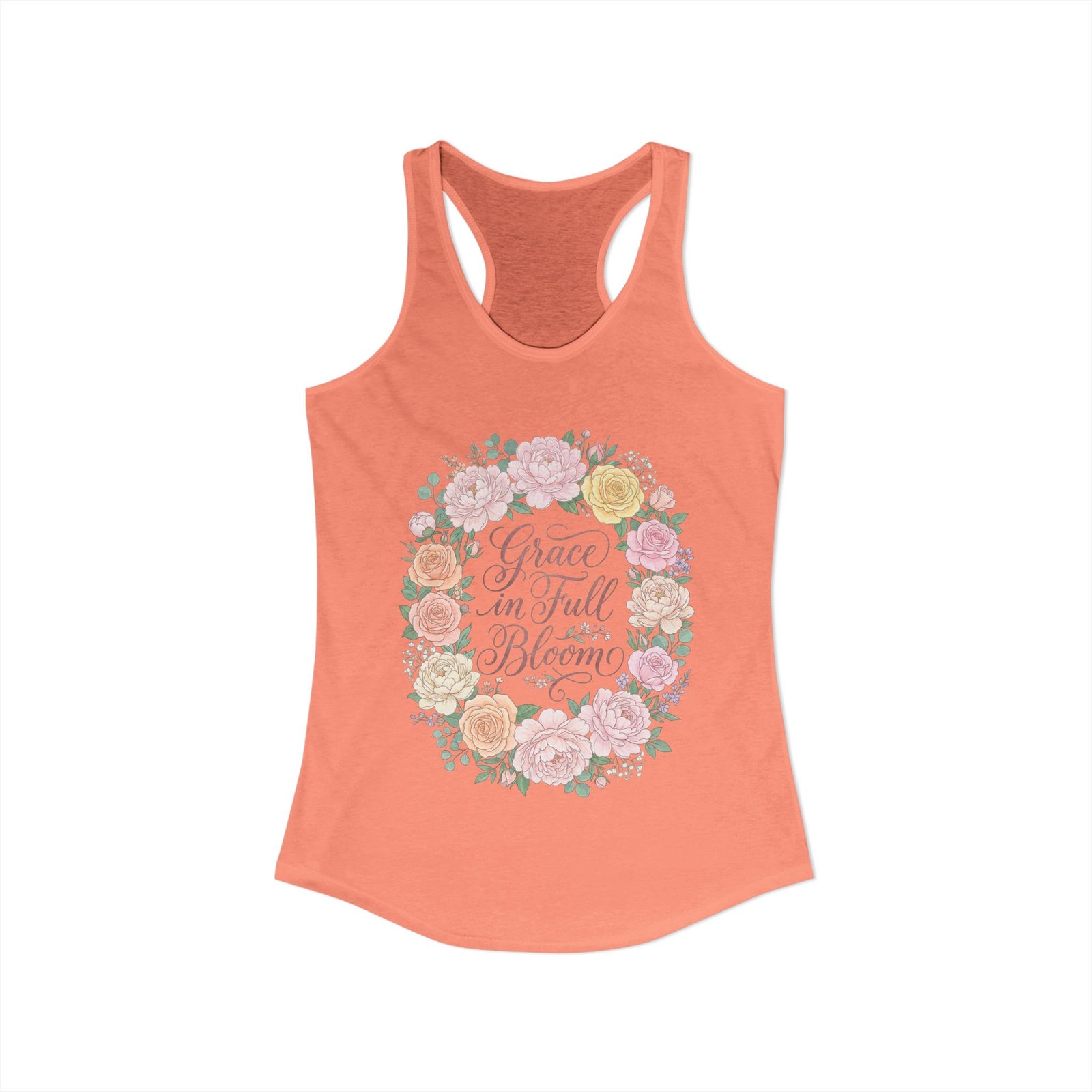 Faith Grows Here Women's Christian Tank Top – Inspirational Faith Apparel – Summer Christian Shirt