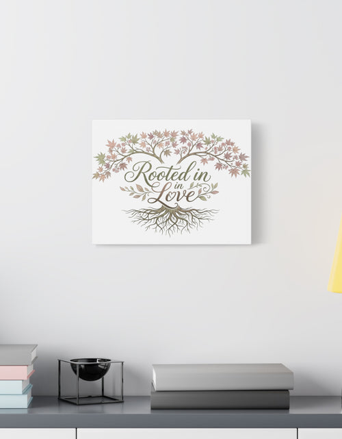 Load image into Gallery viewer, Rooted in Love Tree Canvas Wall Art — Inspirational Family Quote Home Decor

