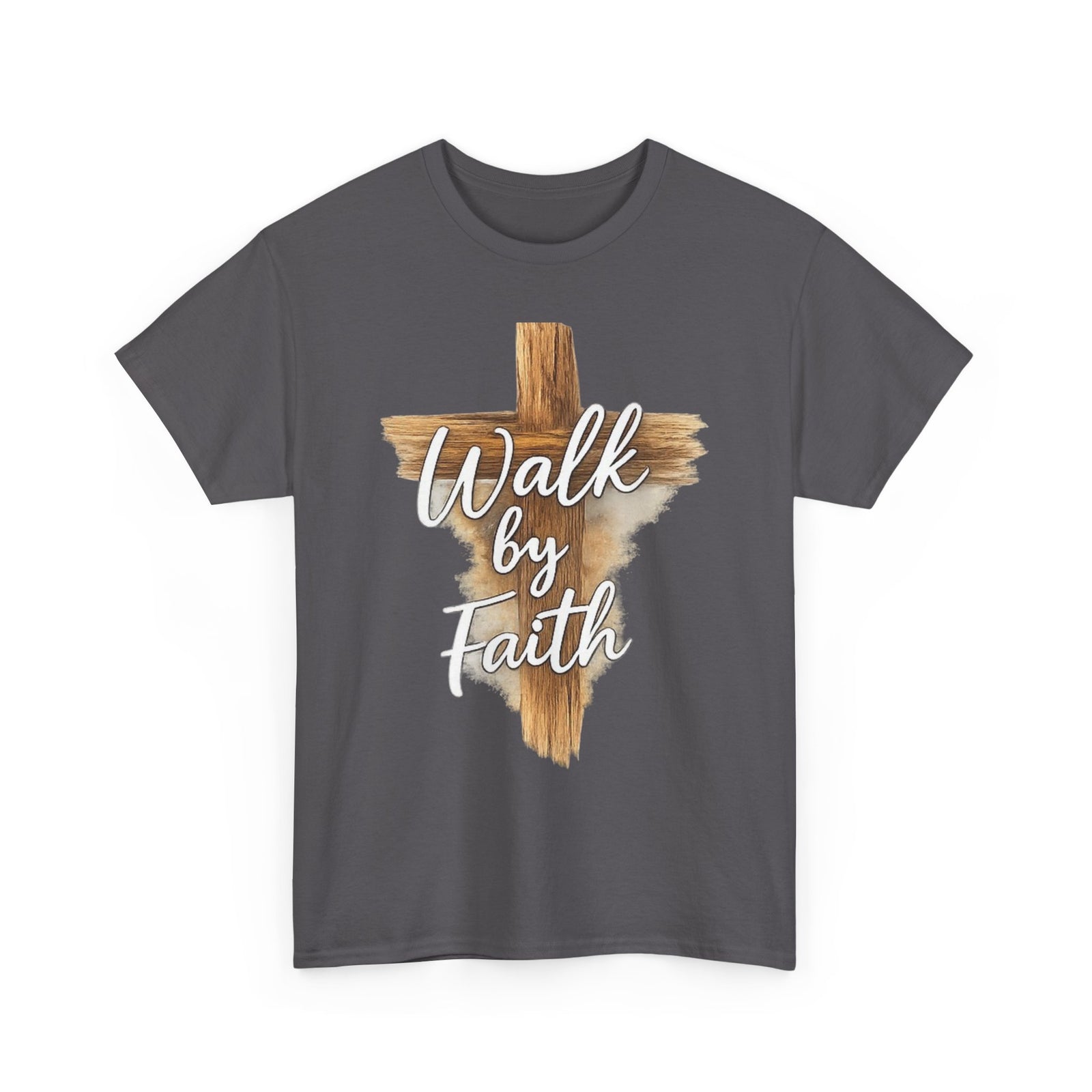 Walk By Faith Tee — Christian Cross Faith Men's T‑Shirt