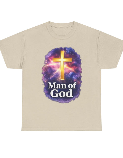 Load image into Gallery viewer, Man of God T-Shirt — Christian Cross  Men &amp; Boys Graphic Tee
