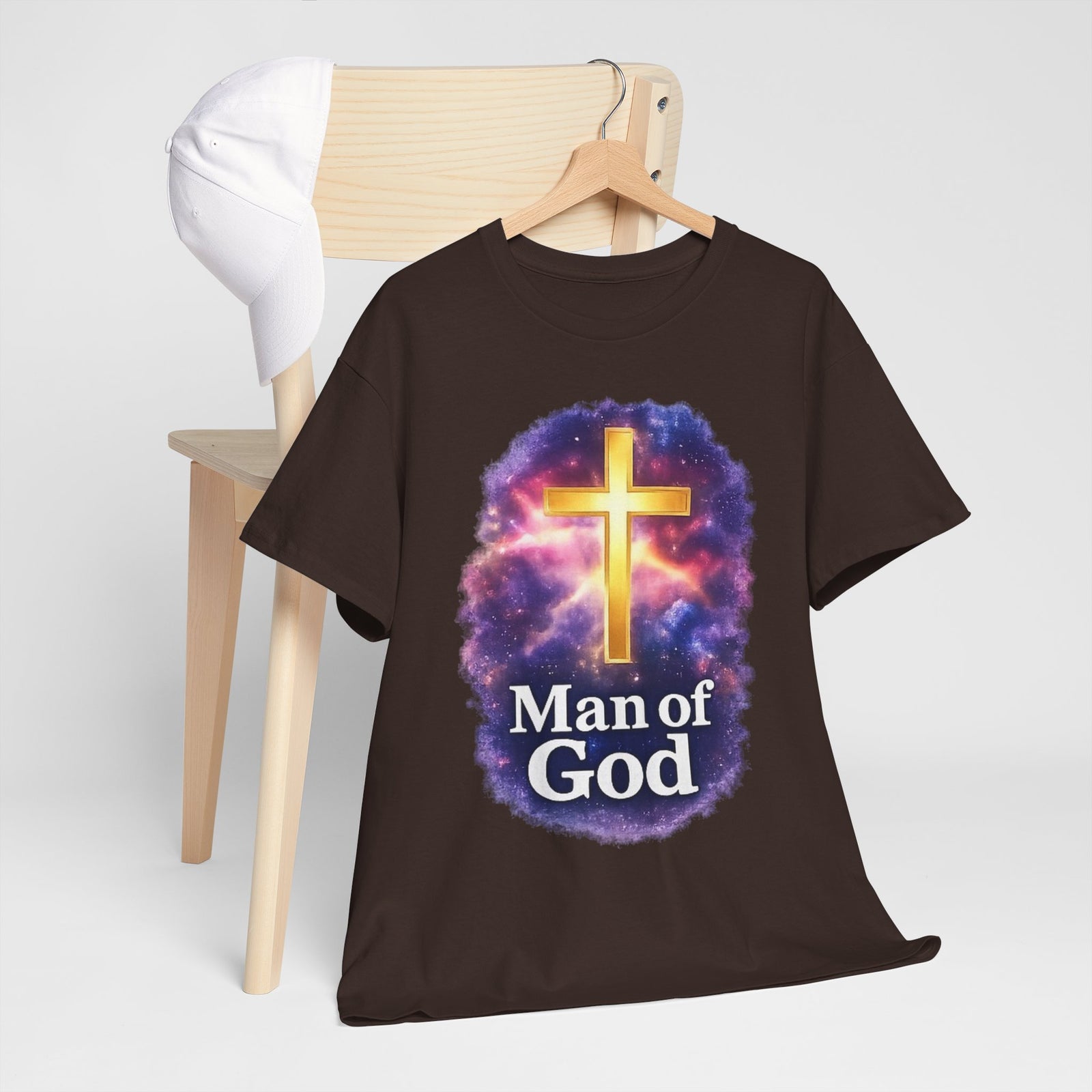 Man of God T-Shirt — Christian Cross  Men & Boys Graphic Tee