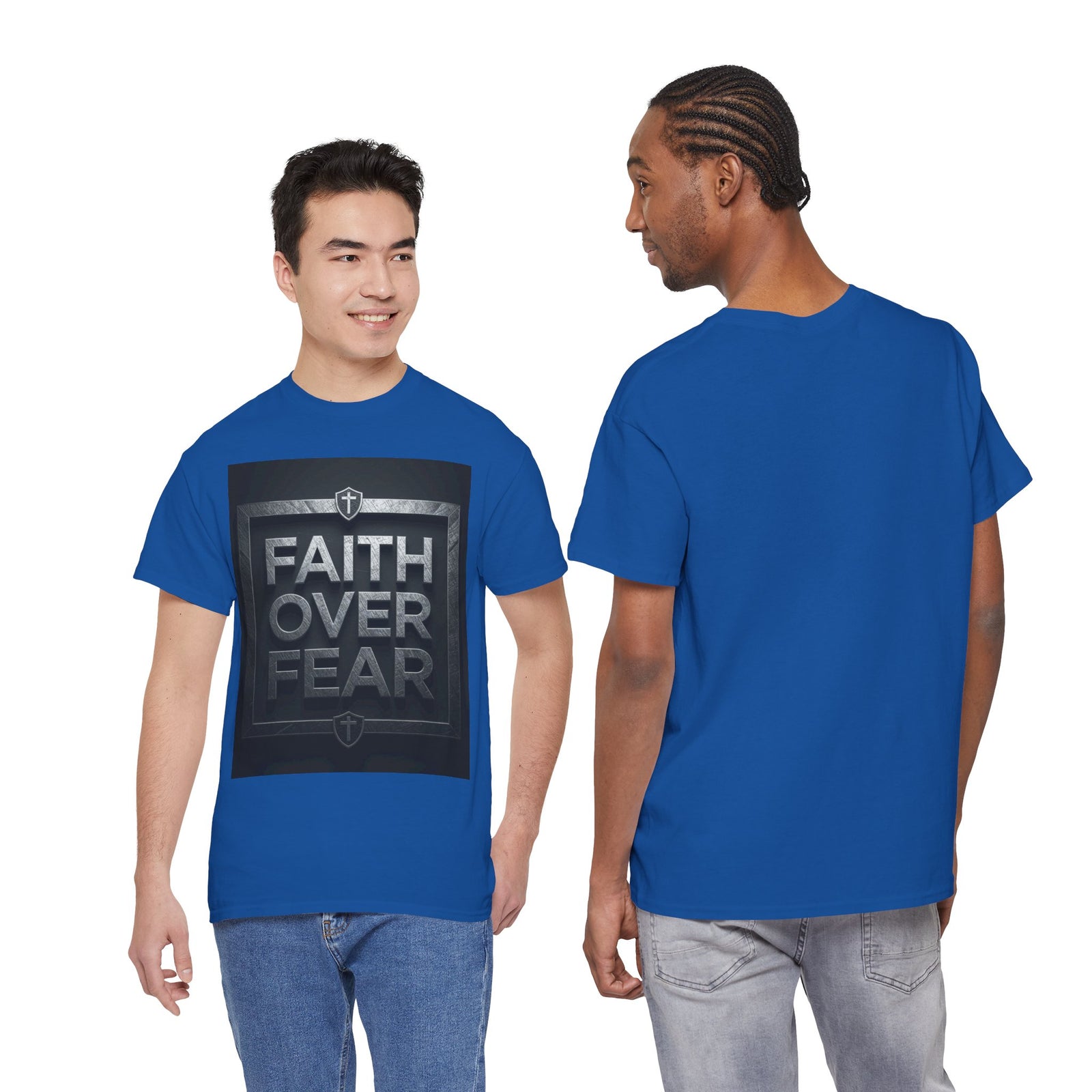 Faith Over Fear T-Shirt — Inspirational Christian Tee with Bold Typography For Men & Women