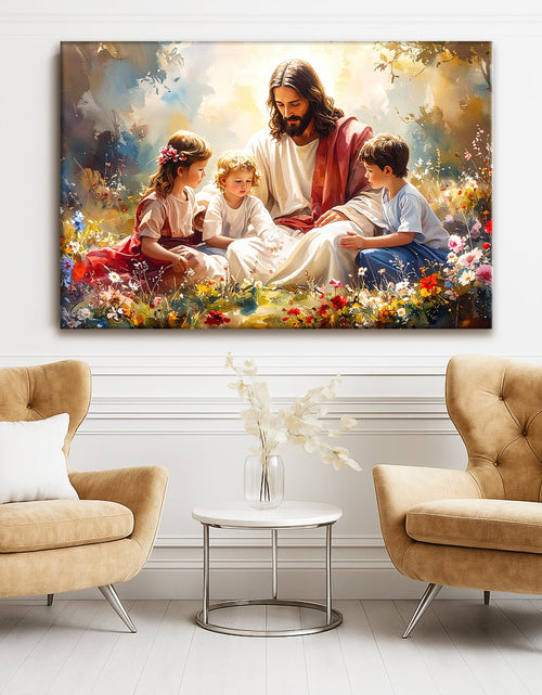 Load image into Gallery viewer, Jesus With Children Faith Wall Art II
