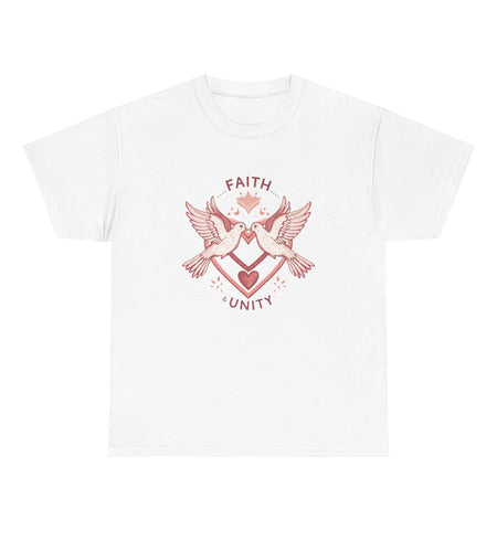 Faith & Unity Dove T-Shirt — Vintage Love Heart Graphic Tee