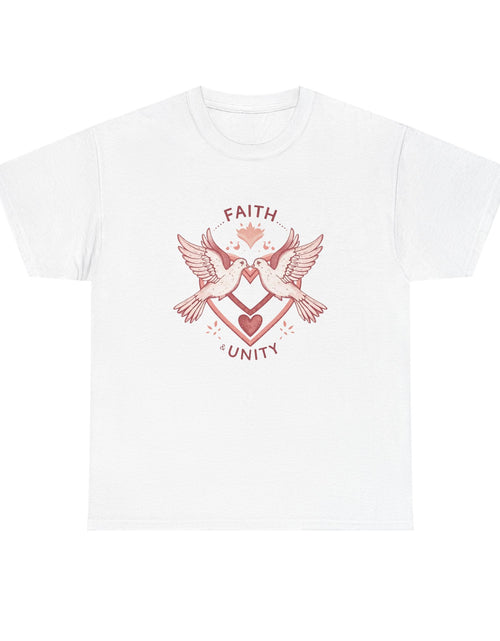 Load image into Gallery viewer, Faith &amp; Unity Dove T-Shirt — Vintage Love Heart Graphic Tee
