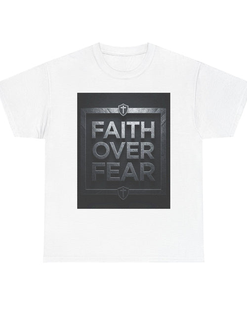 Load image into Gallery viewer, Faith Over Fear T-Shirt — Inspirational Christian Tee with Bold Typography For Men &amp; Women
