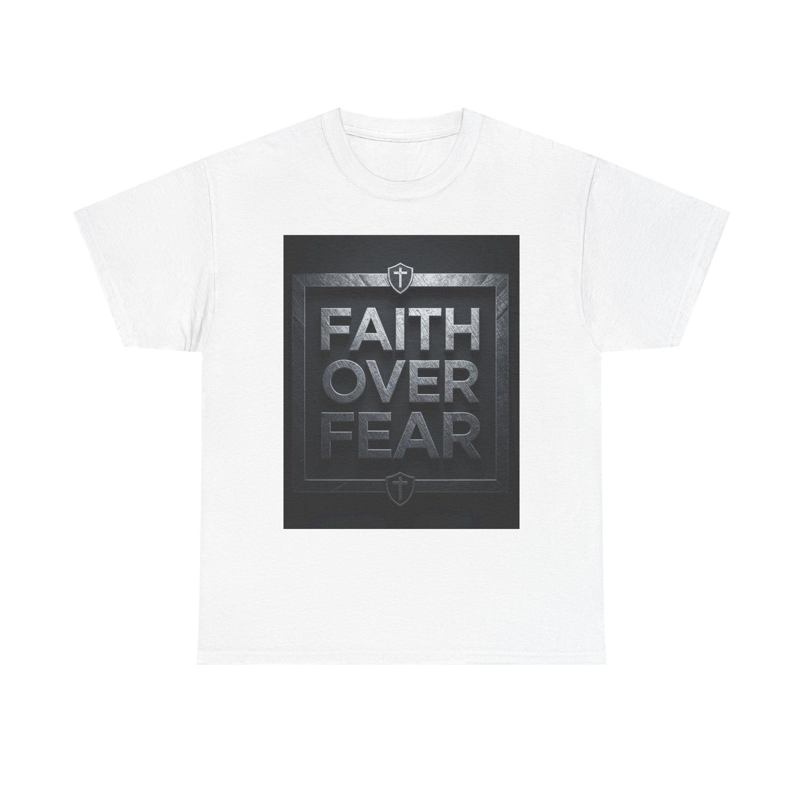 Faith Over Fear T-Shirt — Inspirational Christian Tee with Bold Typography For Men & Women