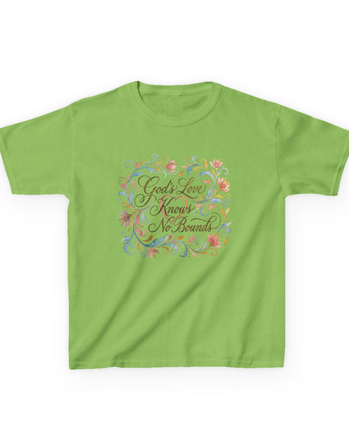 Load image into Gallery viewer, Kids Tee — "God's Love Knows No Bounds" Floral Shirt
