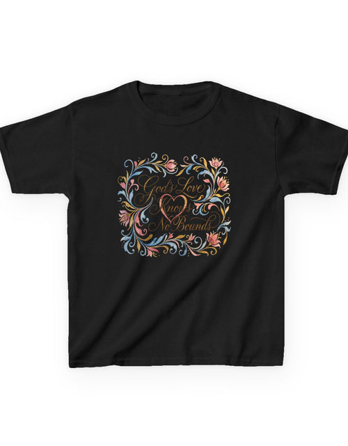 Load image into Gallery viewer, Kids Tee — "God's Love Knows No Bounds" Floral Shirt
