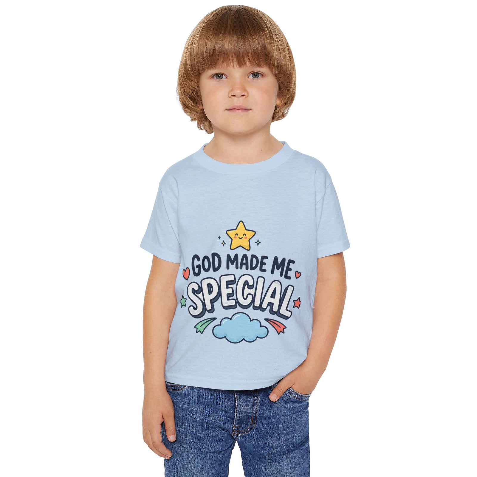 God Made Me Special Toddler T-Shirt | Christian Kids Shirt | Faith-Based Kids Clothes | Cute Religious Gift for Boys & Girls