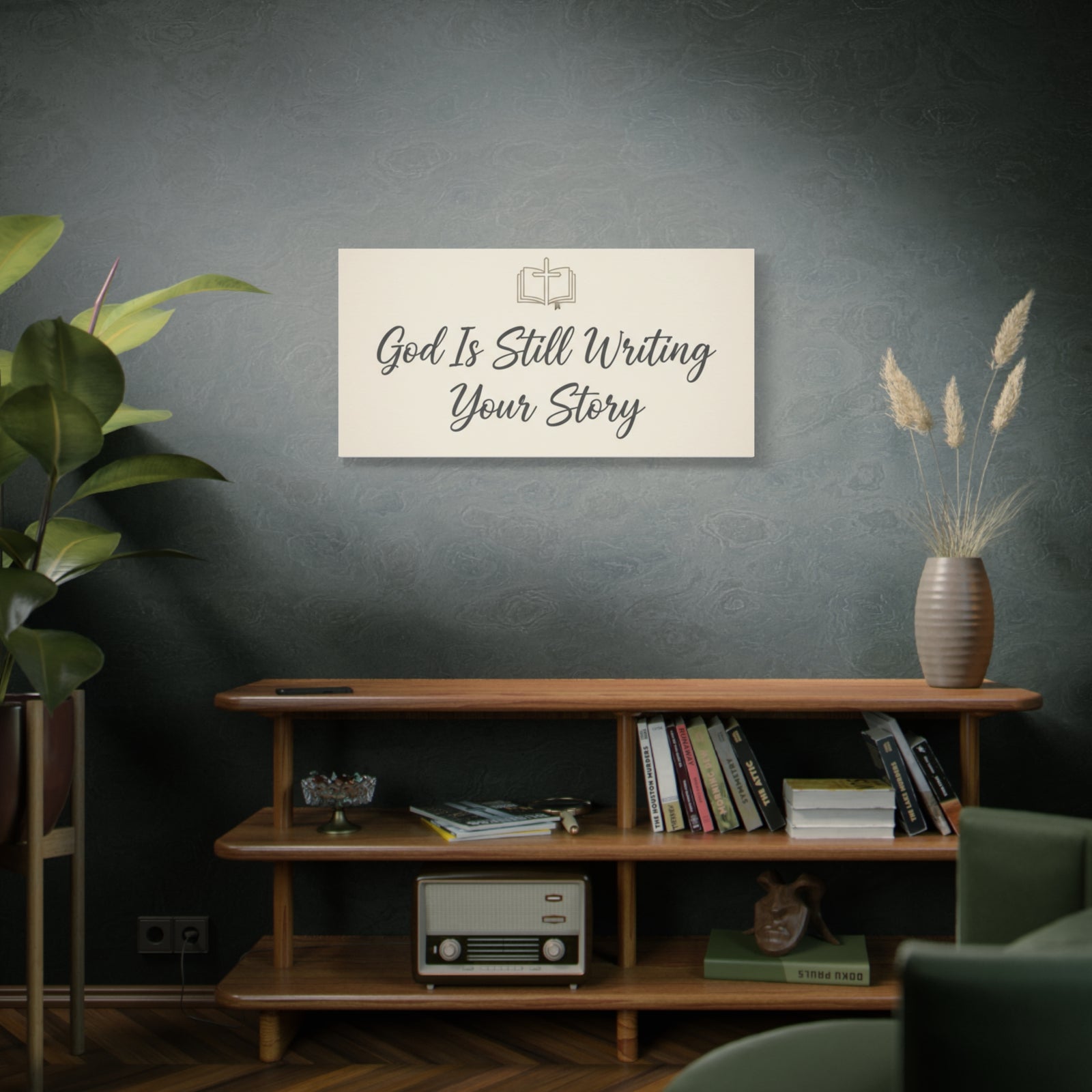 God Is Still Writing Your Story Canvas Wall Art Home Decor - Inspirational Church Art