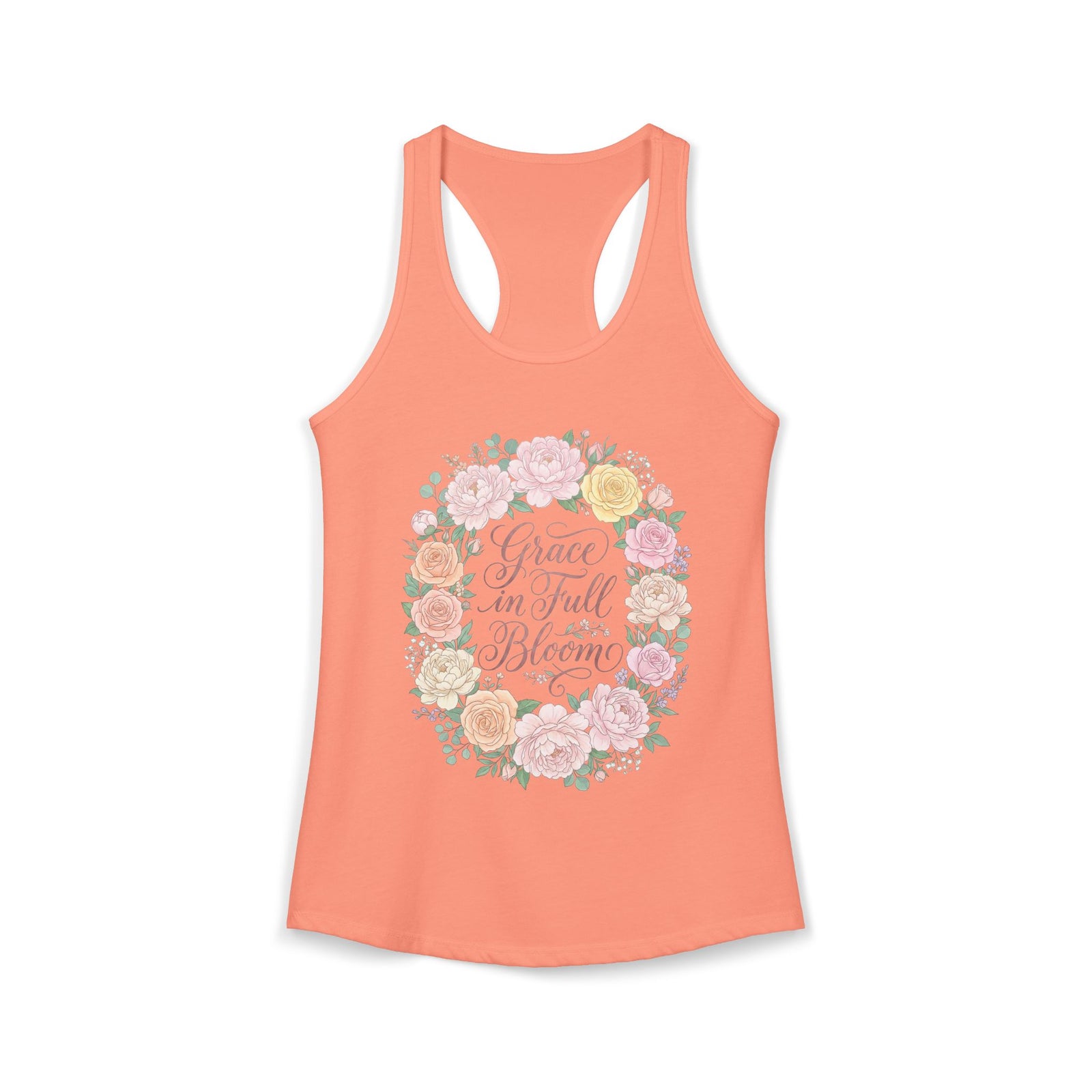 Faith Grows Here Women's Christian Tank Top – Inspirational Faith Apparel – Summer Christian Shirt