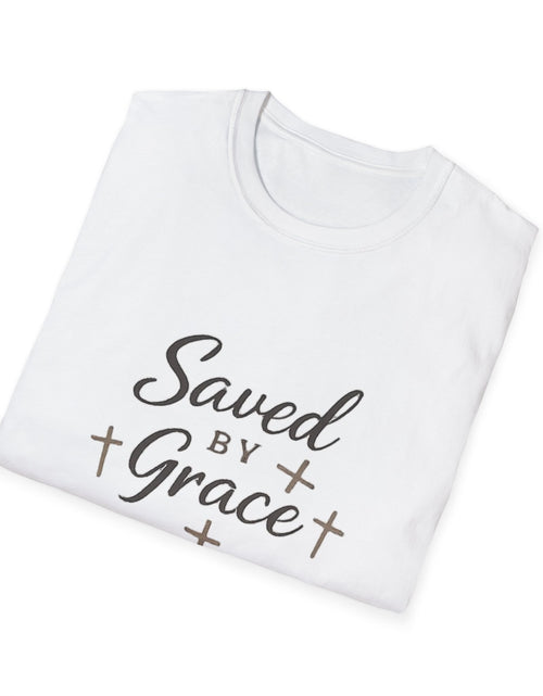 Load image into Gallery viewer, Saved by Grace T‑Shirt — Christian Faith Shirt with Cross Design
