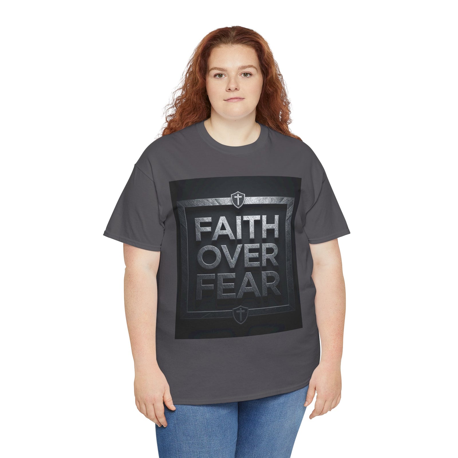 Faith Over Fear T-Shirt — Inspirational Christian Tee with Bold Typography For Men & Women