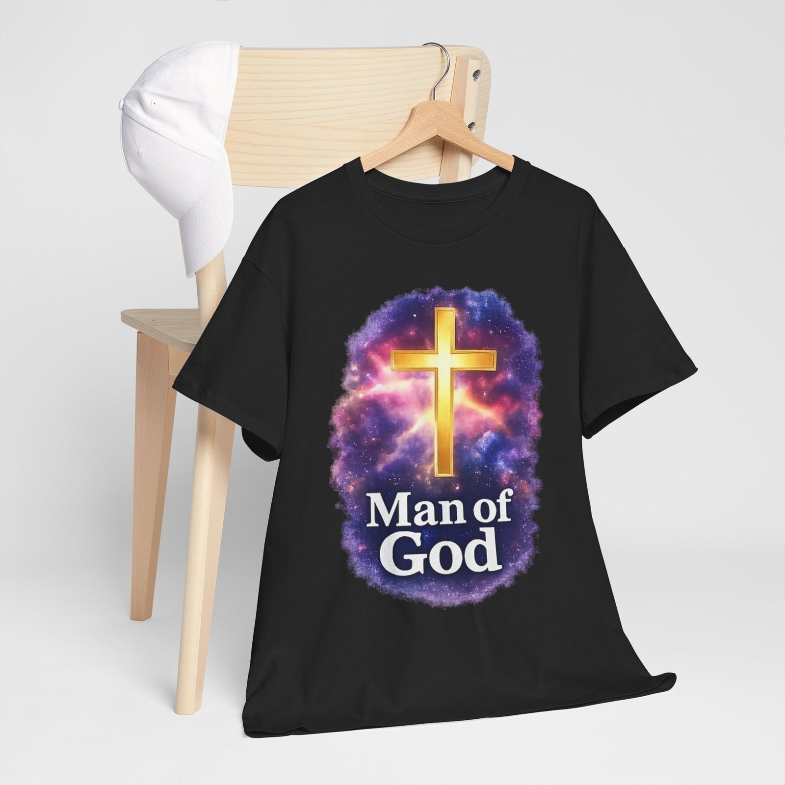 Man of God T-Shirt — Christian Cross  Men & Boys Graphic Tee