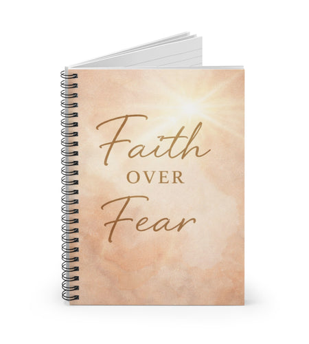 Faith Over Fear Spiral Notebook | Inspirational Ruled Journal