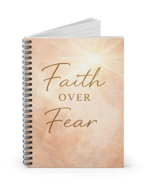 Load image into Gallery viewer, Faith Over Fear Spiral Notebook | Inspirational Ruled Journal
