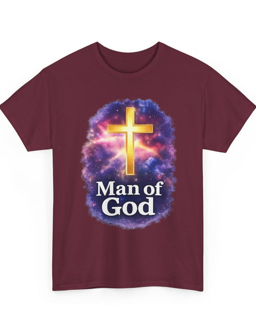 Load image into Gallery viewer, Man of God T-Shirt — Christian Cross  Men &amp; Boys Graphic Tee
