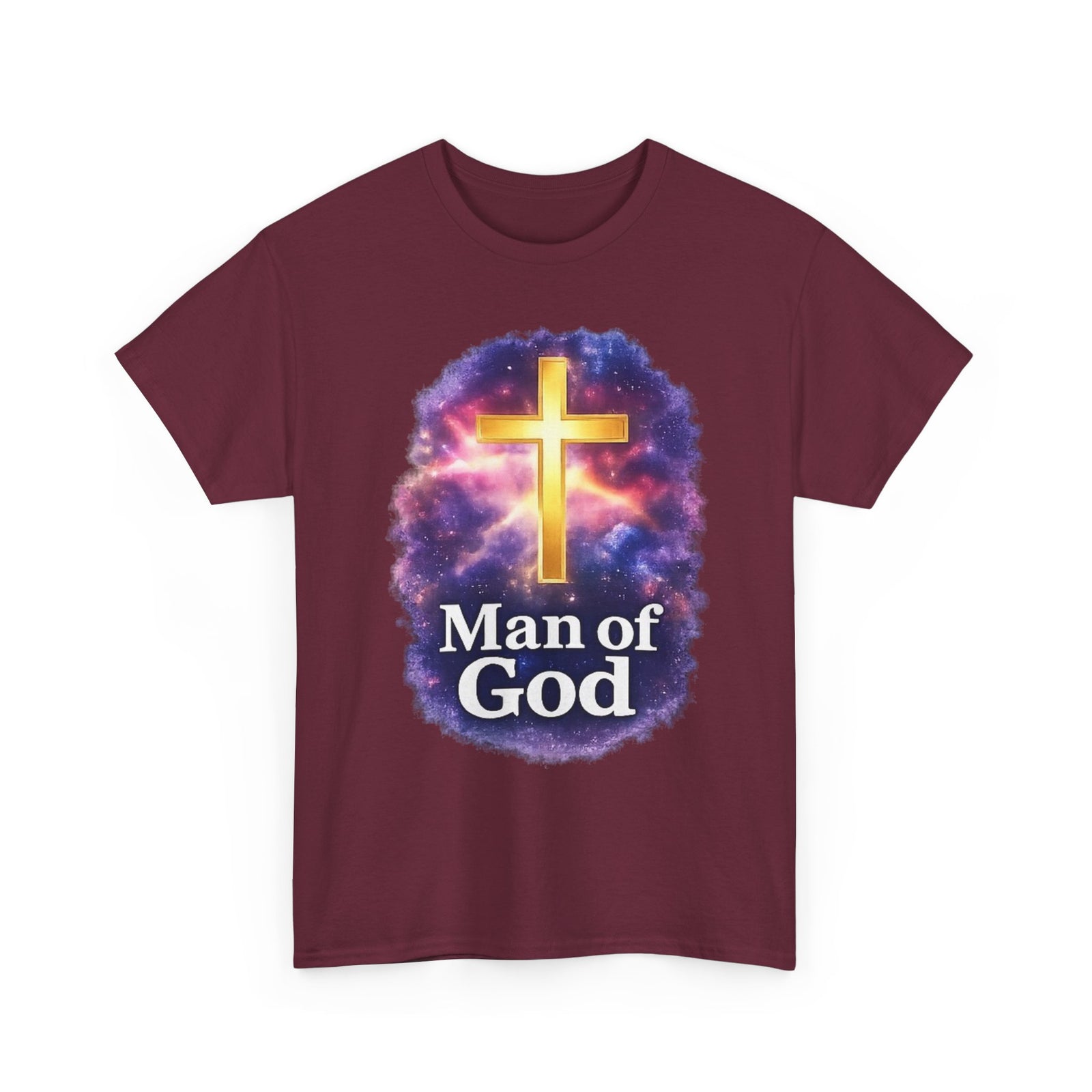 Man of God T-Shirt — Christian Cross  Men & Boys Graphic Tee