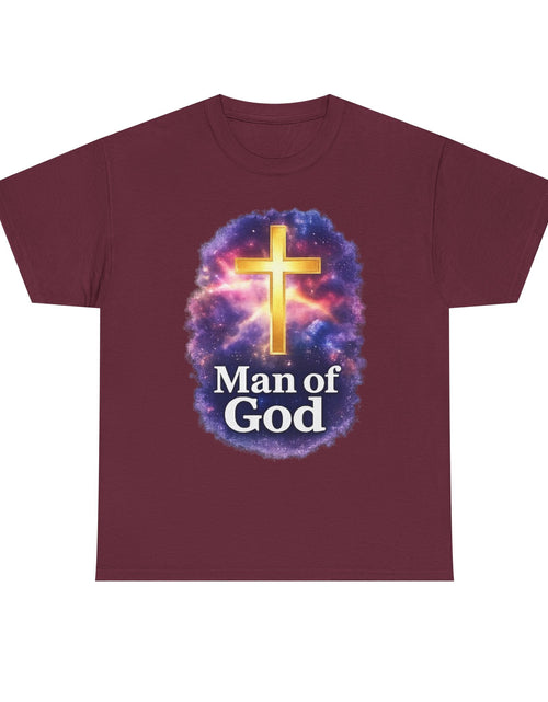 Load image into Gallery viewer, Man of God T-Shirt — Christian Cross  Men &amp; Boys Graphic Tee
