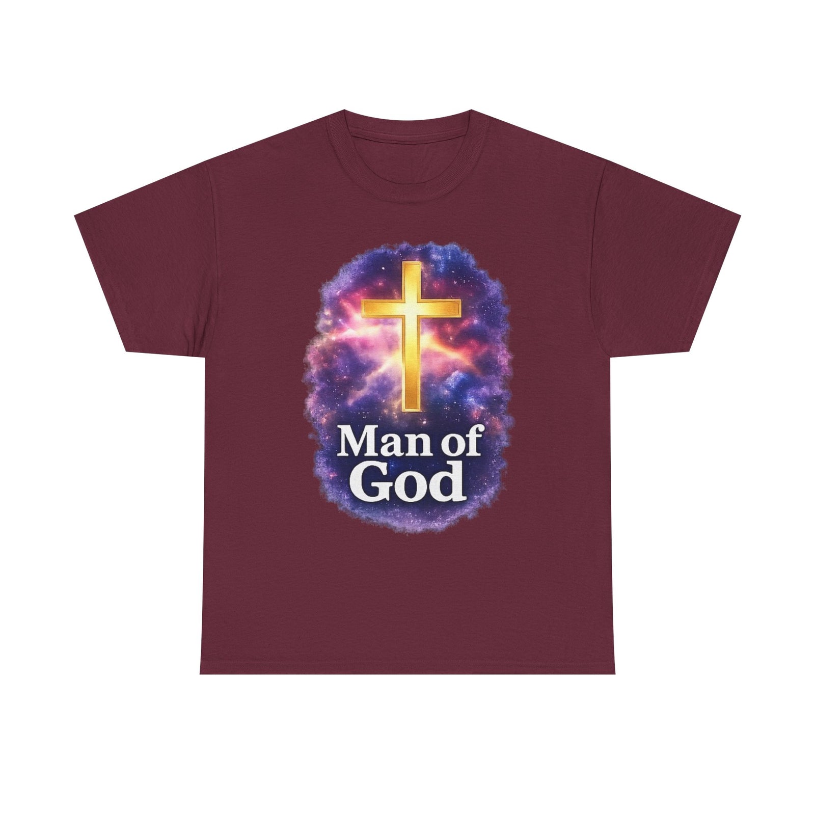 Man of God T-Shirt — Christian Cross  Men & Boys Graphic Tee
