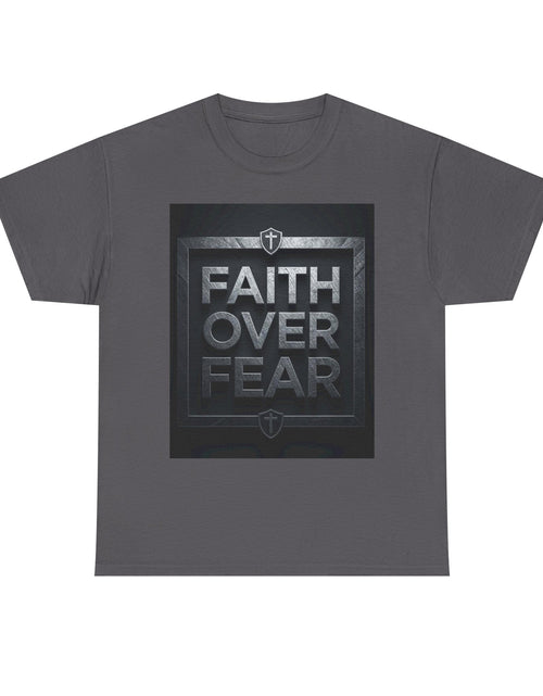 Load image into Gallery viewer, Faith Over Fear T-Shirt — Inspirational Christian Tee with Bold Typography For Men &amp; Women
