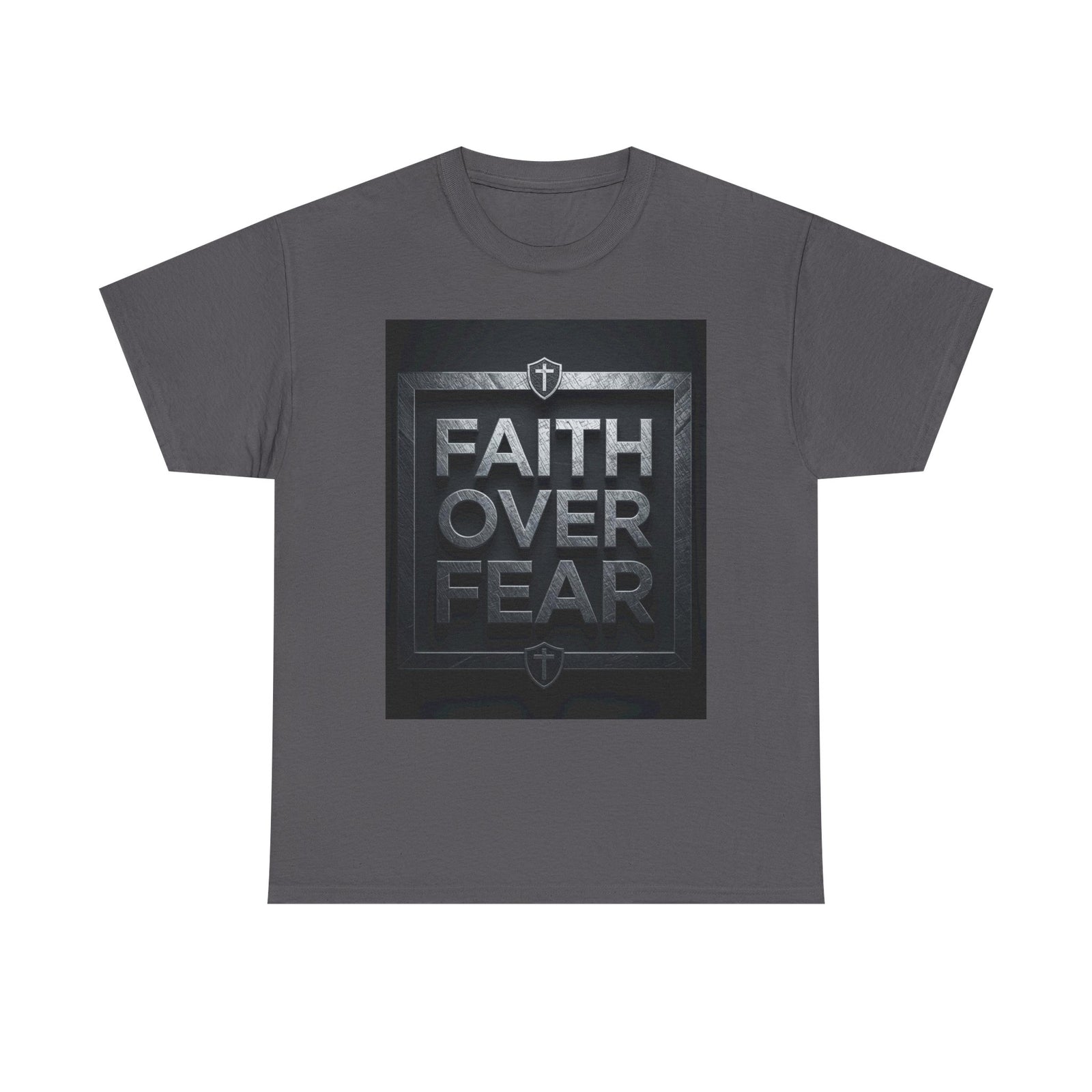 Faith Over Fear T-Shirt — Inspirational Christian Tee with Bold Typography For Men & Women