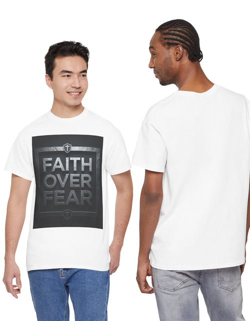 Load image into Gallery viewer, Faith Over Fear T-Shirt — Inspirational Christian Tee with Bold Typography For Men &amp; Women
