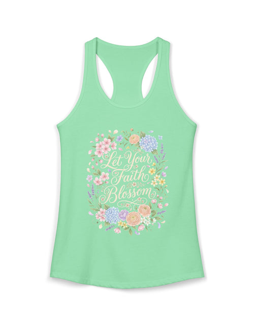 Load image into Gallery viewer, Grow in Grace Women's Christian Tank Top – Inspirational Faith Shirt – Floral Christian Summer Apparel
