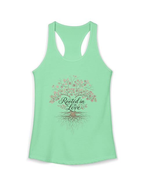 Load image into Gallery viewer, Rooted in Christ Women's Christian Tank Top – Faith Tree Shirt – Inspirational Christian Summer Apparel

