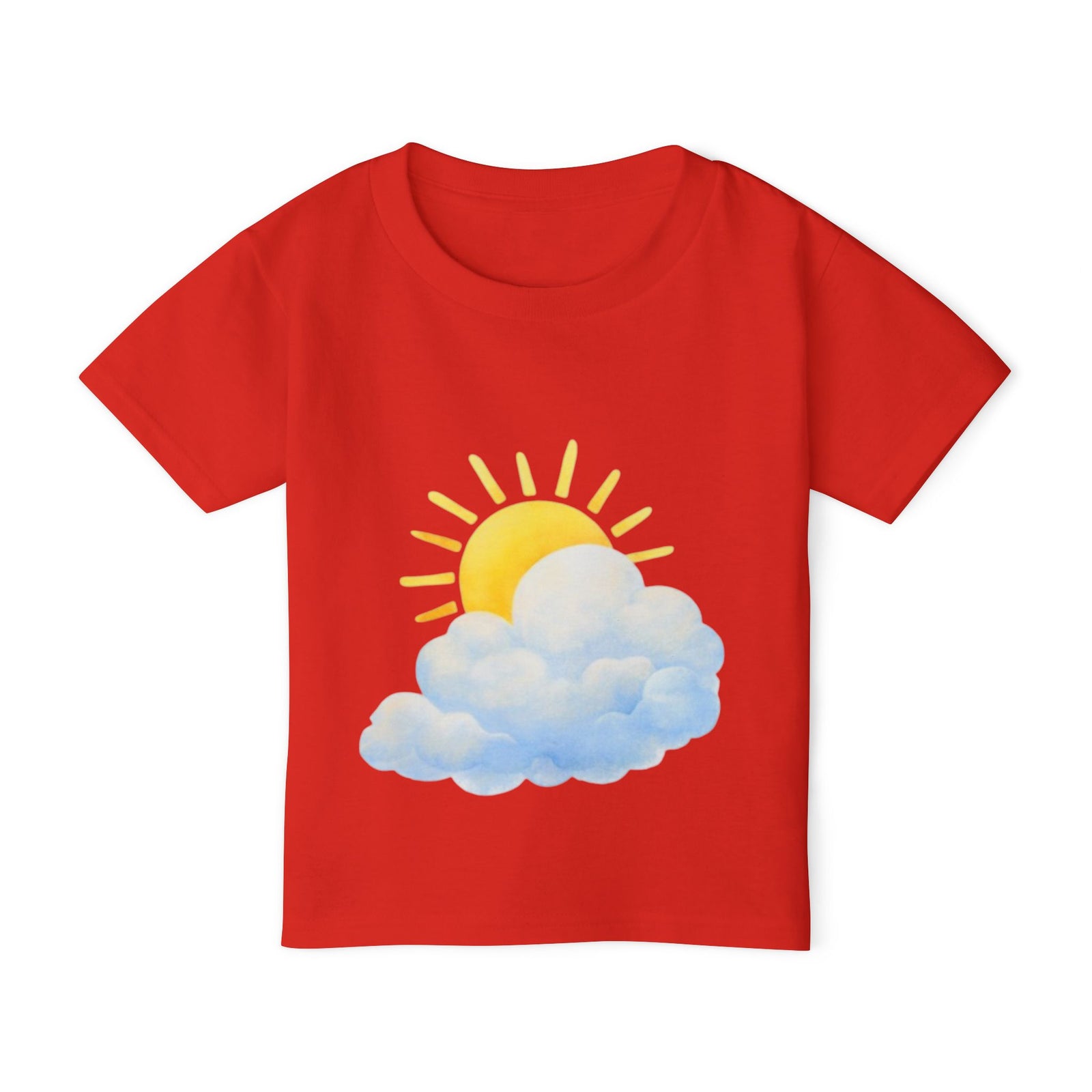 Sunny Cloud Toddler T‑Shirt — Cute Sun & Cloud Graphic Tee for Kids