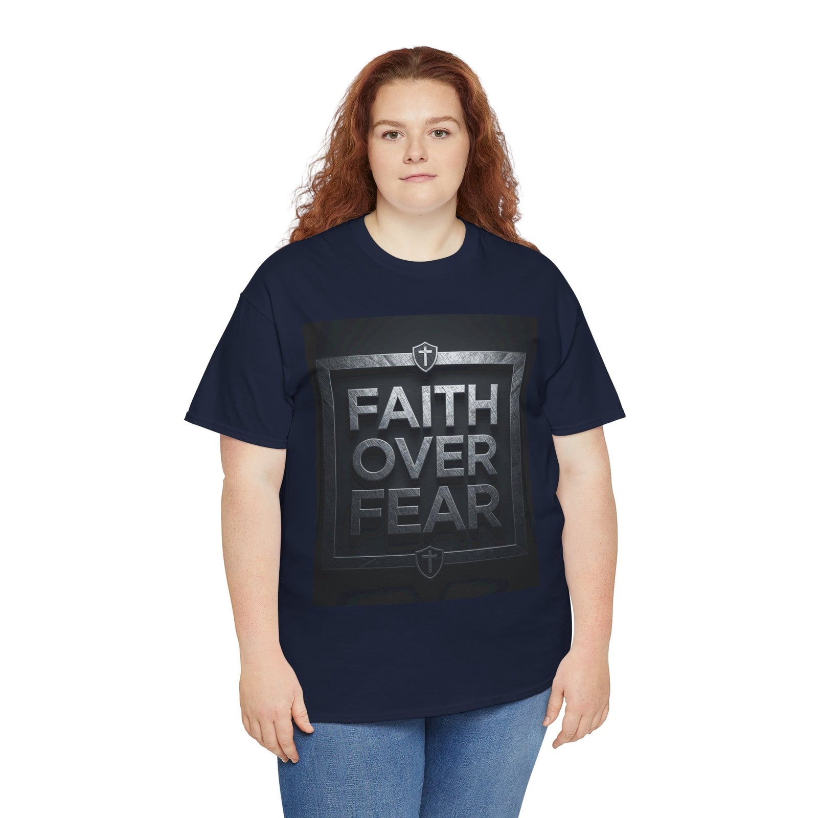 Faith Over Fear T-Shirt — Inspirational Christian Tee with Bold Typography For Men & Women