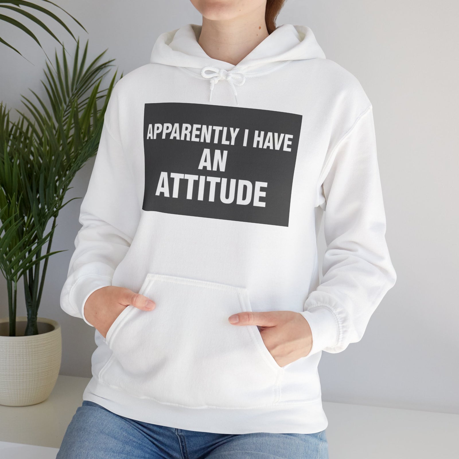Funny Attitude Statement Hoodie — "Apparently I Have An Attitude" Graphic Men's & Woman's Hoodie