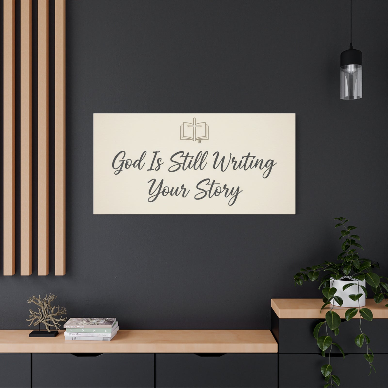 God Is Still Writing Your Story Canvas Wall Art Home Decor - Inspirational Church Art