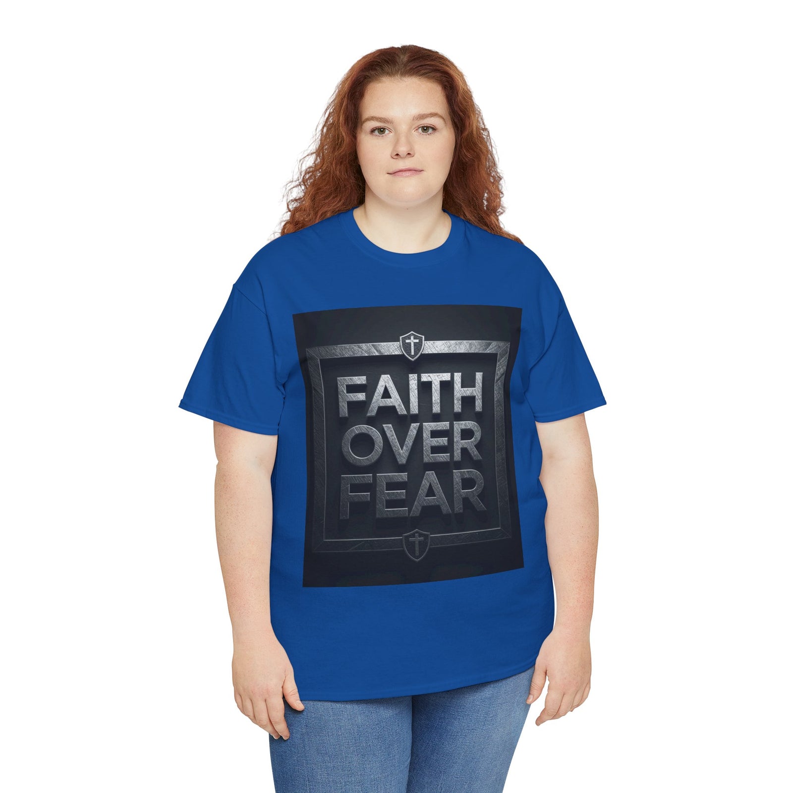 Faith Over Fear T-Shirt — Inspirational Christian Tee with Bold Typography For Men & Women