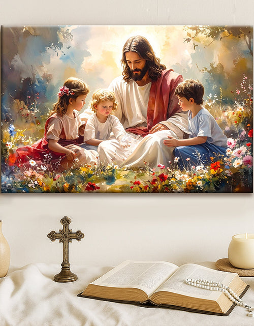 Load image into Gallery viewer, Jesus With Children Faith Wall Art II
