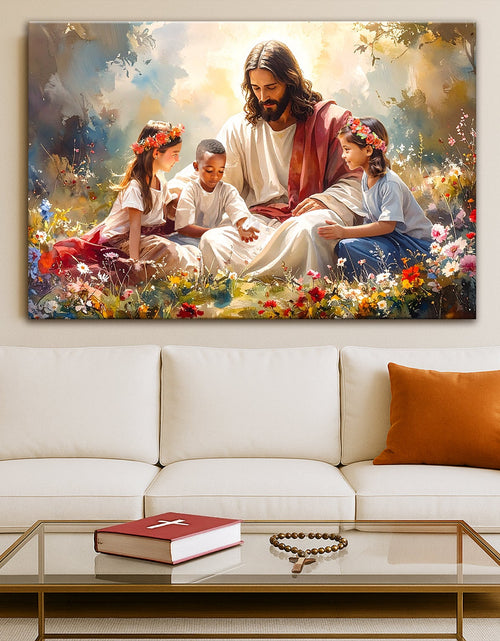 Load image into Gallery viewer, Jesus With Children Faith Wall Art IX
