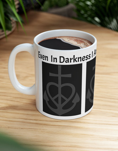 Load image into Gallery viewer, Anchor of Faith Ceramic Mug — "Even in Weakness I am Anchored" Christian Coffee Cup 11 oz &amp; 15 oz

