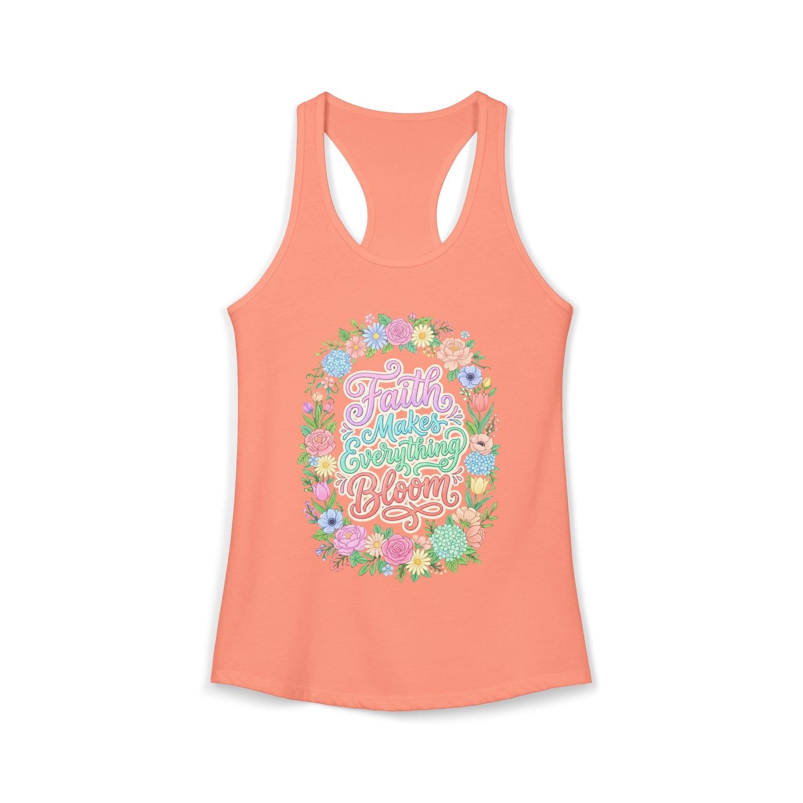 Faith Over Fear Women's Christian Tank Top – Inspirational Faith Shirt – Christian Summer Apparel