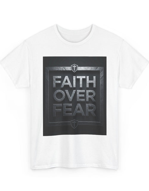 Load image into Gallery viewer, Faith Over Fear T-Shirt — Inspirational Christian Tee with Bold Typography For Men &amp; Women
