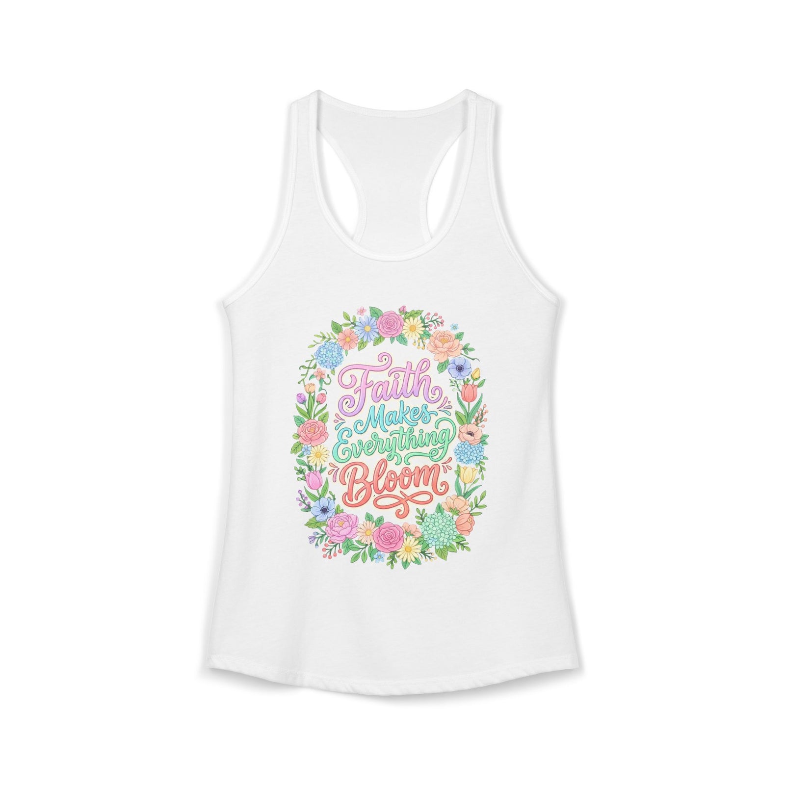 Faith Over Fear Women's Christian Tank Top – Inspirational Faith Shirt – Christian Summer Apparel