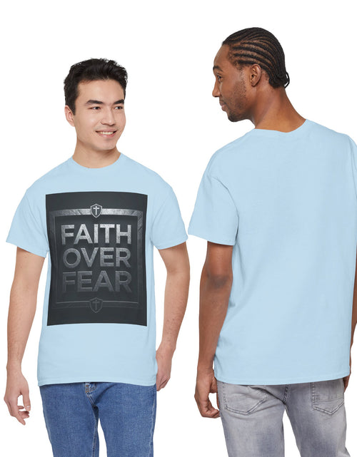 Load image into Gallery viewer, Faith Over Fear T-Shirt — Inspirational Christian Tee with Bold Typography For Men &amp; Women
