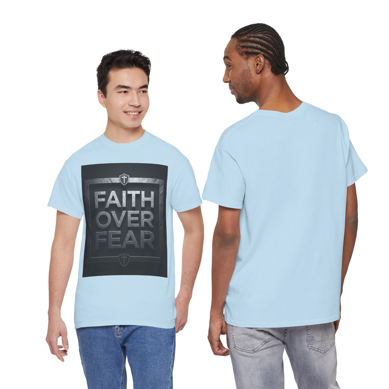 Faith Over Fear T-Shirt — Inspirational Christian Tee with Bold Typography For Men & Women